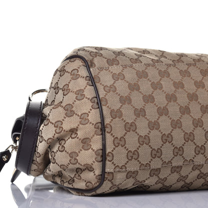 Gucci Monogram Medium Sukey Boston Bag Brown 9 of 10