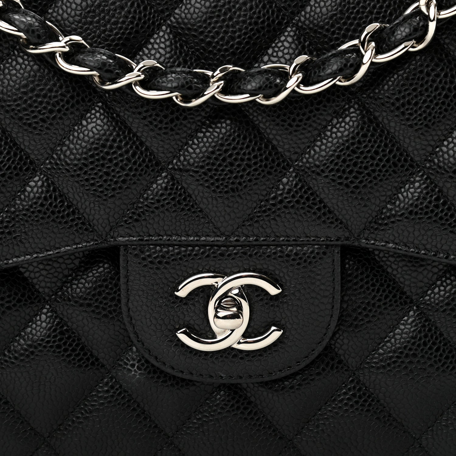 Chanel Caviar Quilted Jumbo Double Flap Black 8 of 11