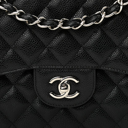 Chanel Caviar Quilted Jumbo Double Flap Black 8 of 11