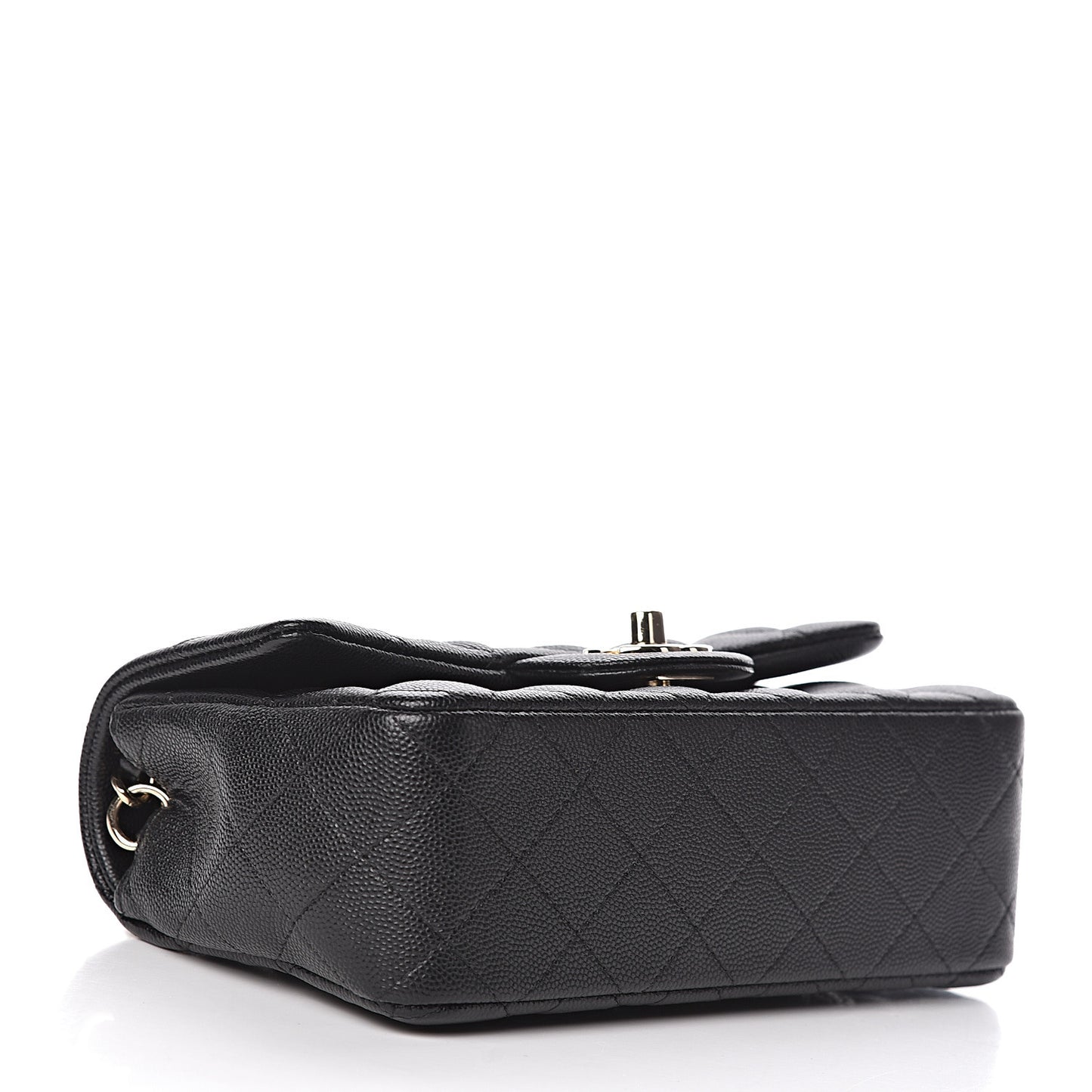Caviar Quilted Mini Rectangular Flap Black