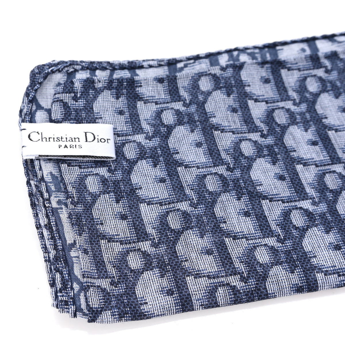 Oblique Square Scarf Bleu Marine
