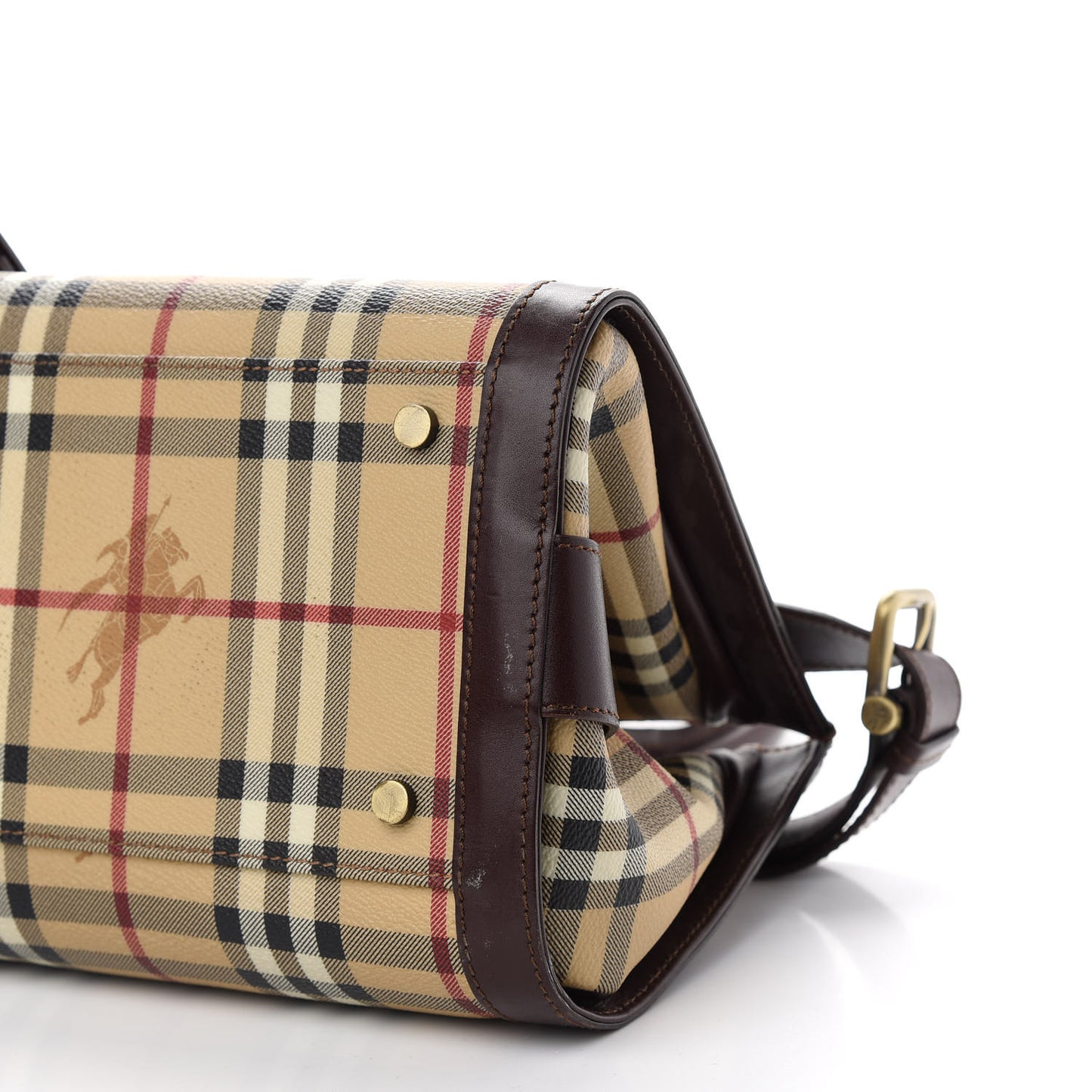 Haymarket Check Satchel Dark Tan