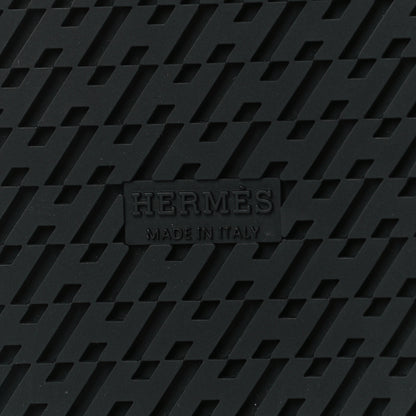 Hermes Calfskin Woolskin Womens Chypre Sandals 37.5 Black 6 of 8