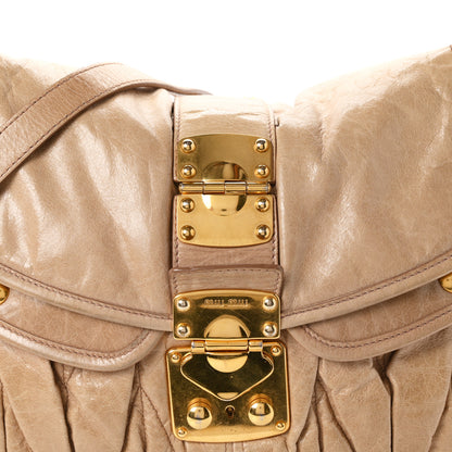 Miu Miu Nappa Matelasse Coffer Hobo Beige 7 of 10