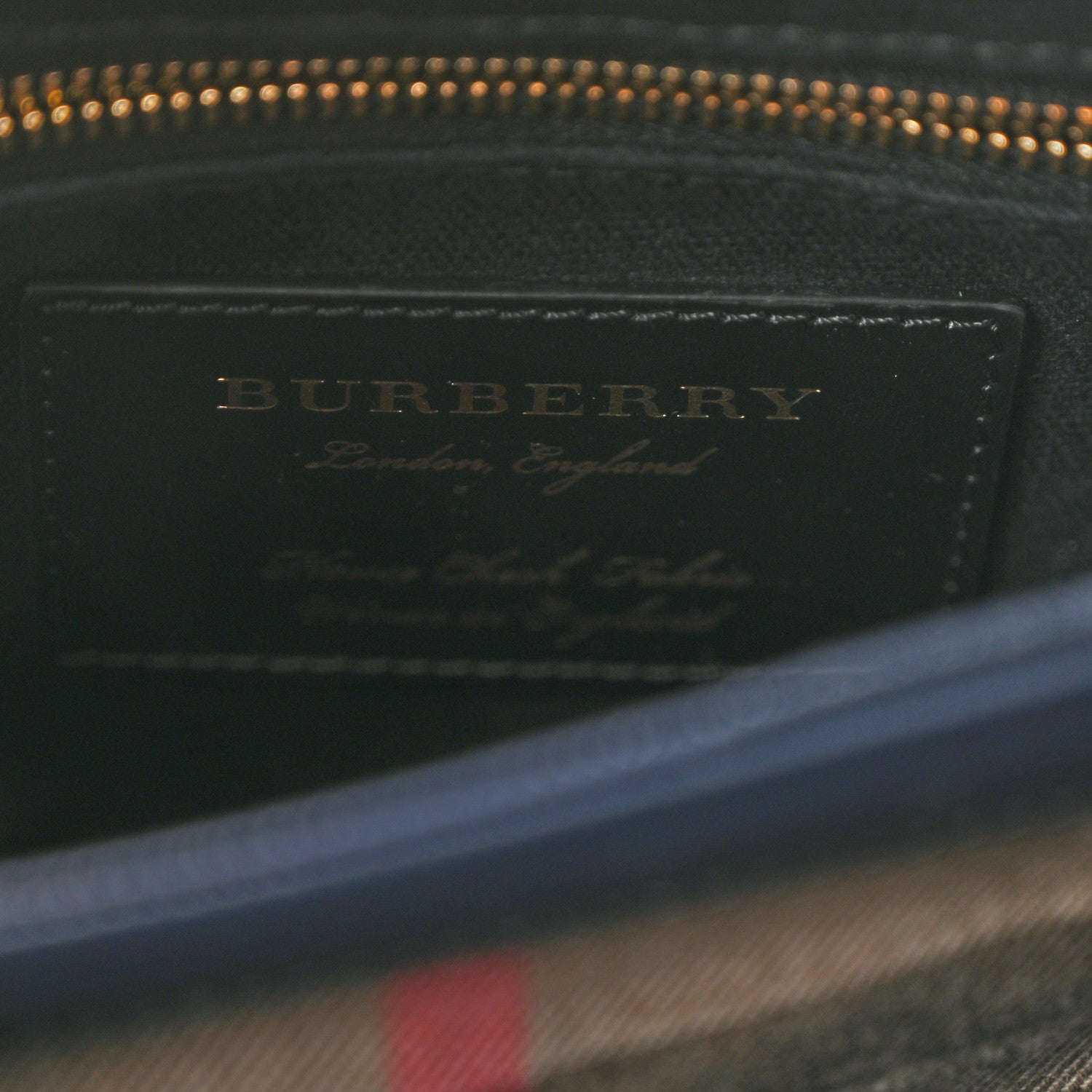Burberry Derby Calfskin House Check Medium Camberley Ink Blue 6 of 10