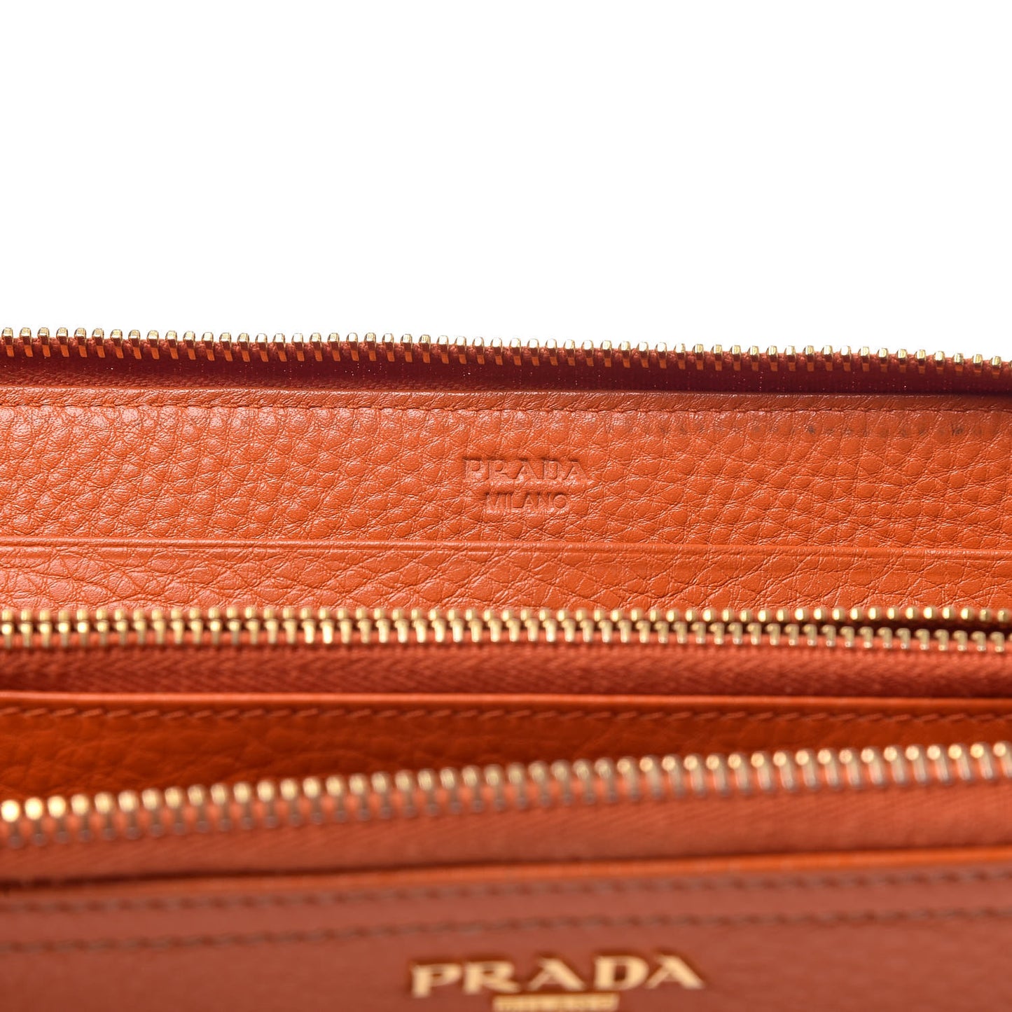 Vitello Daino Zip Around Wallet Papaya