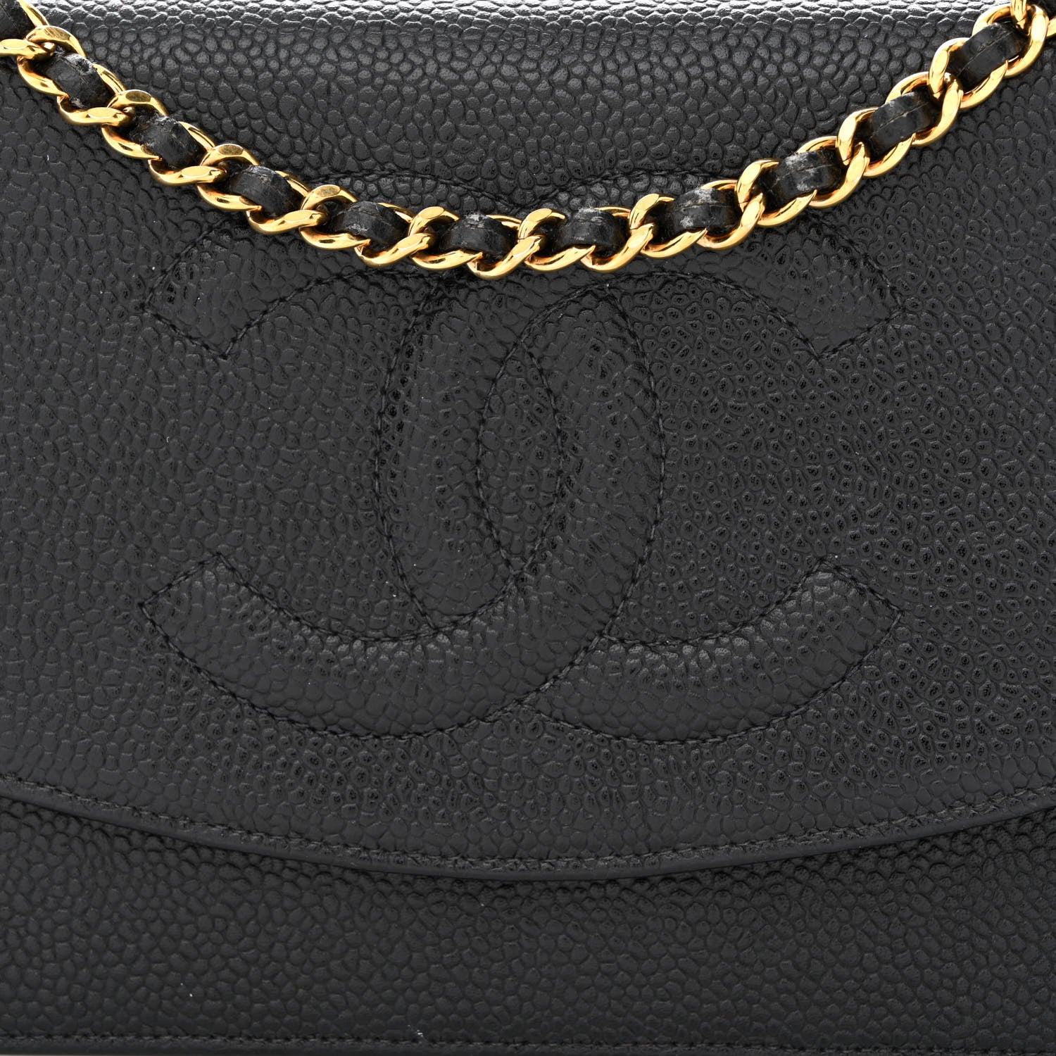 Chanel Caviar Timeless CC Wallet on Chain WOC Black 9 of 15