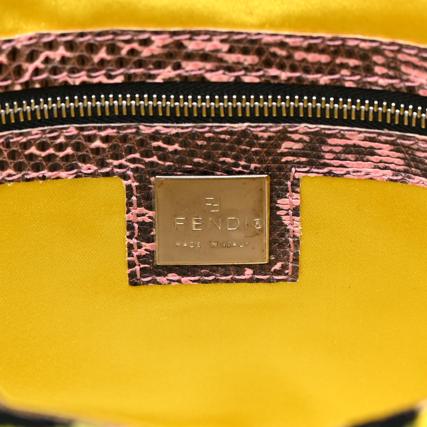 Lizard Embroidered Flower Baguette Pink Multicolor