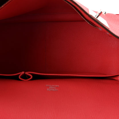 Hermes Taurillon Clemence Verso Jypsiere 34 Rouge Casaque Rose Jaipur 5 of 10