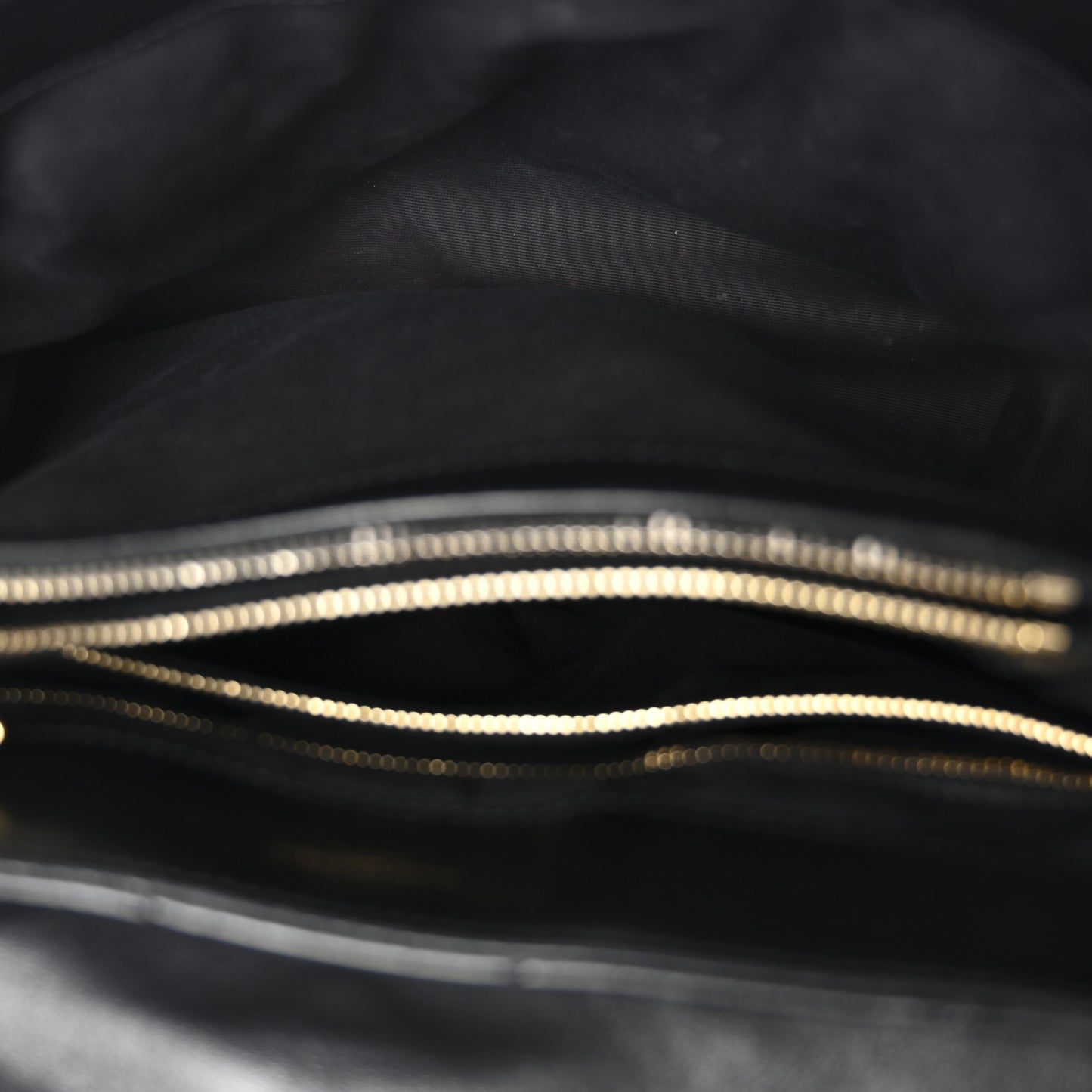 Calfskin Y Quilted Monogram Medium Loulou Chain Satchel Black
