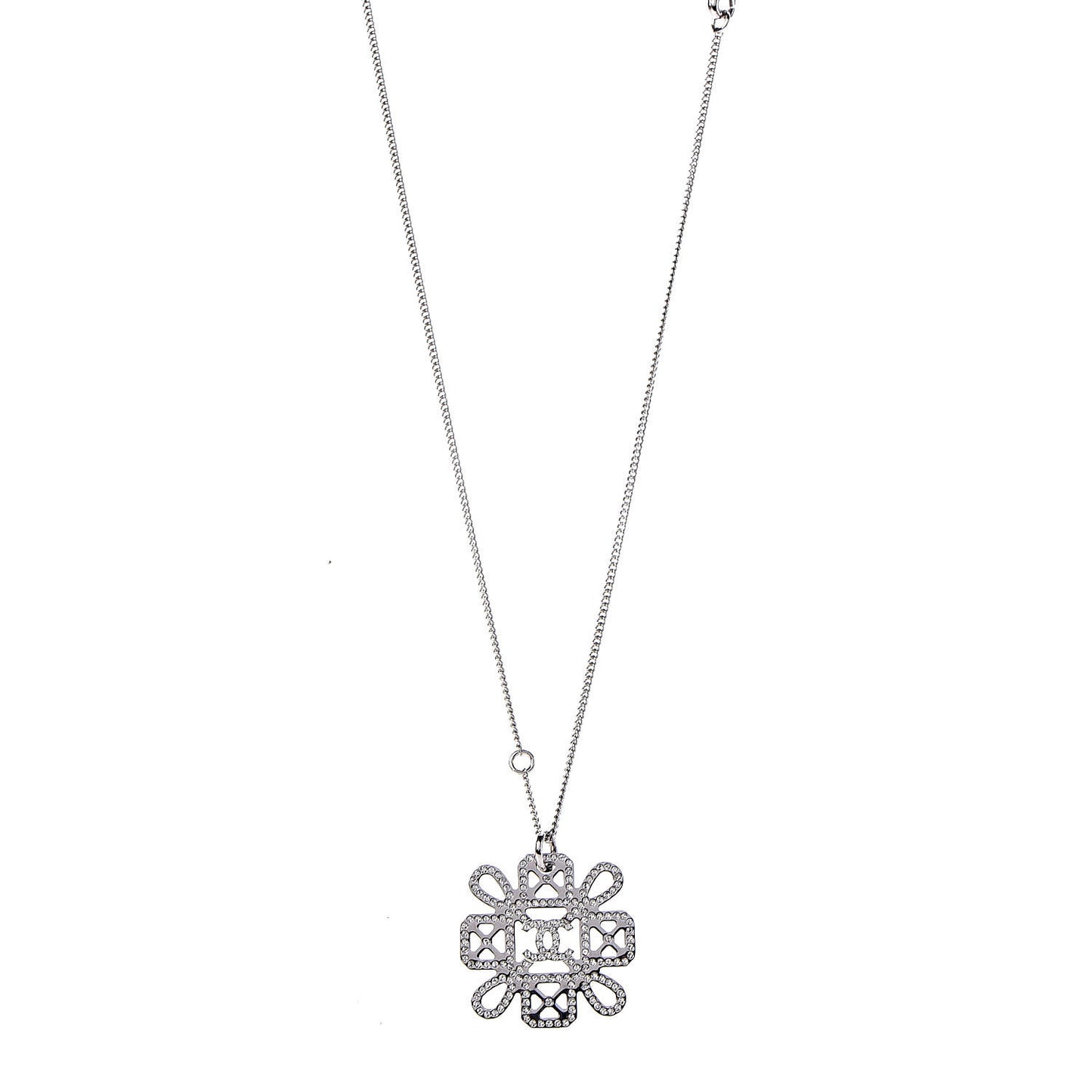 Crystal Strass Necklace Silver