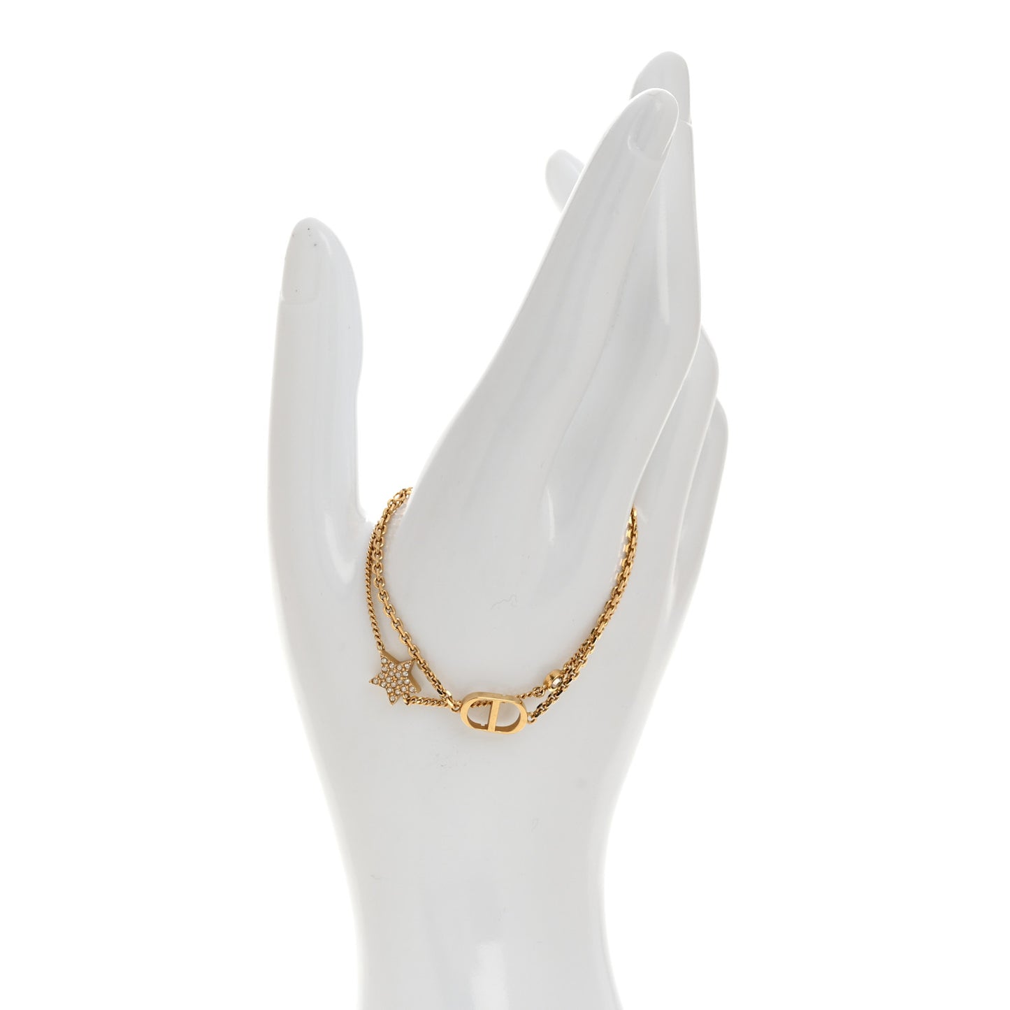 Metal Crystal CD Star Bracelet Gold