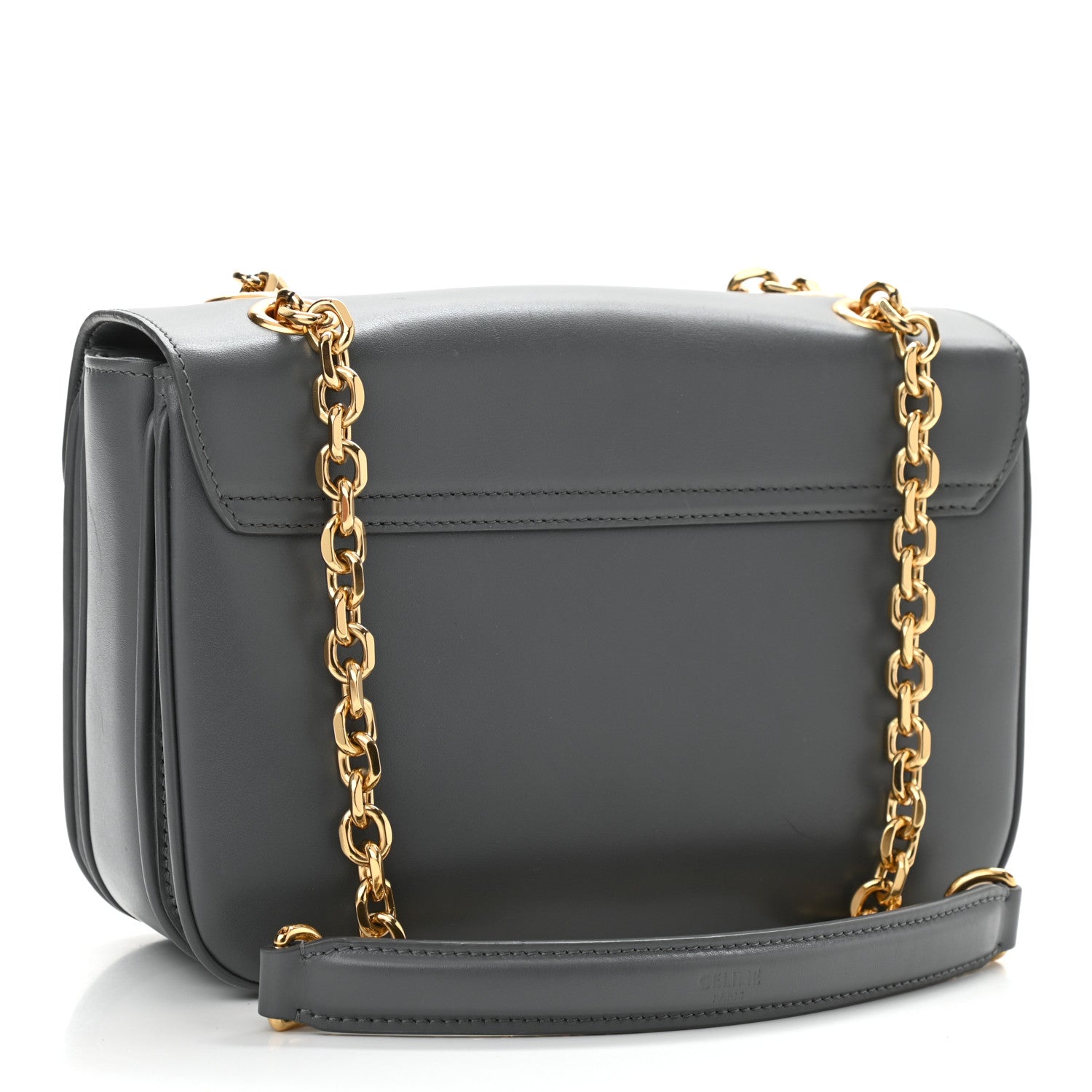 Celine Shiny Calfskin Medium C Bag Grey 3 of 12