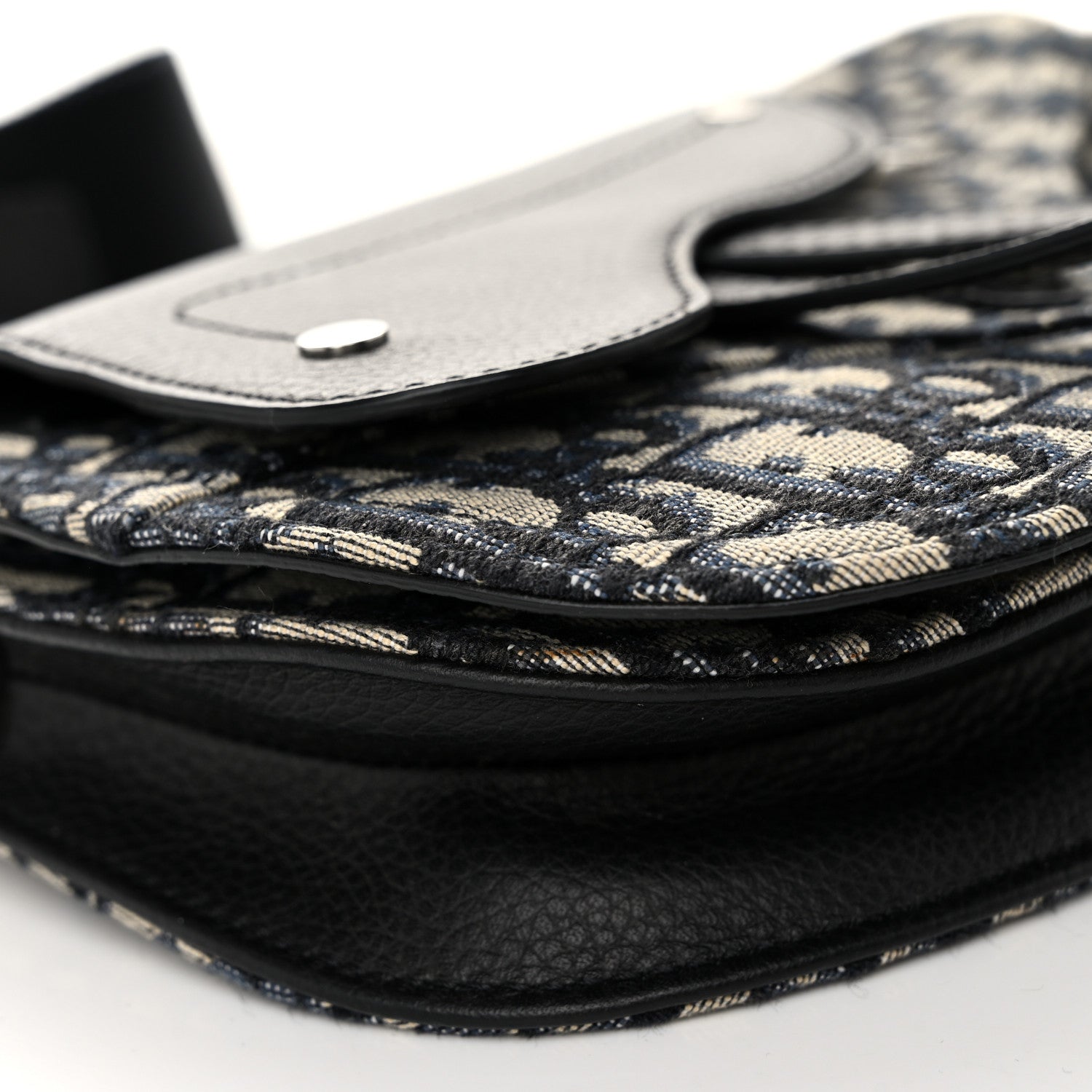 Christian Dior Oblique Saddle Messenger Pouch Beige Black 9 of 10