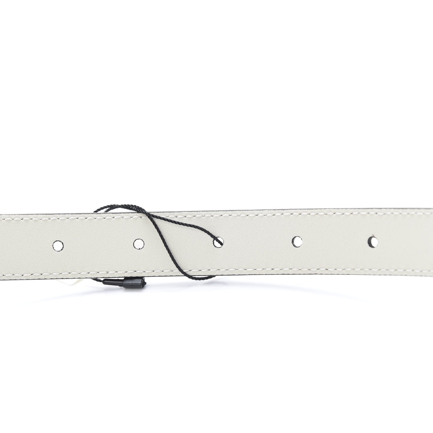 Textured Dollar Calfskin Bees And Stars Print Womens 20mm Belt 85 34 Mystic White Gold