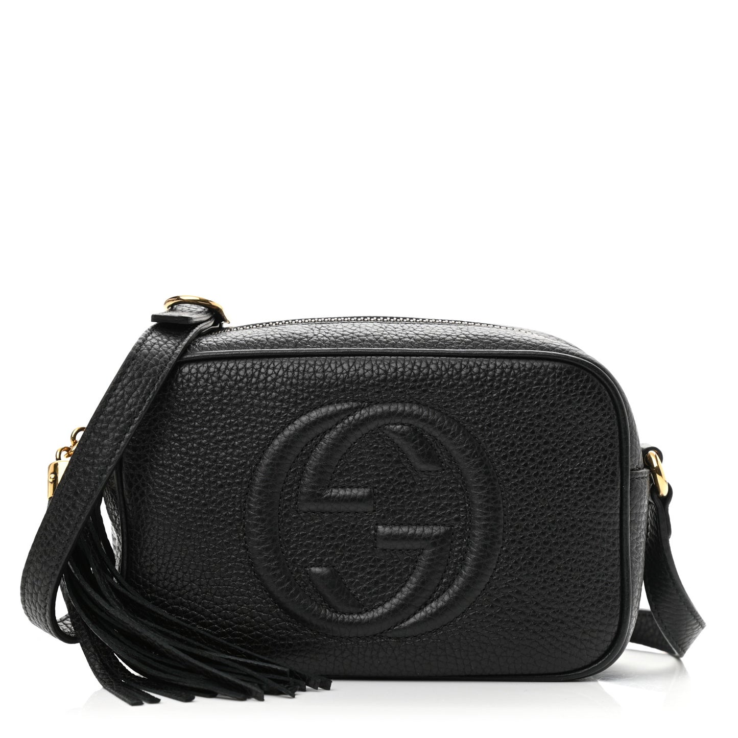 Pebbled Calfskin Mini Soho Disco Bag Black