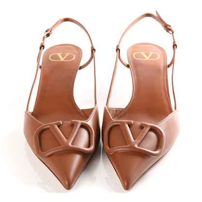 Valentino Garavani Calfskin Tonal Vlogo Slingback 40mm Pumps 39.5 Selleria 3 of 9