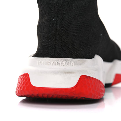 Balenciaga Technical 3D Knit Mens Speed Sneakers 40 Black Red 13 of 18