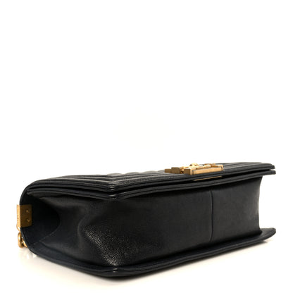 Chanel Caviar Quilted Medium Boy Flap Navy 4 of 10
