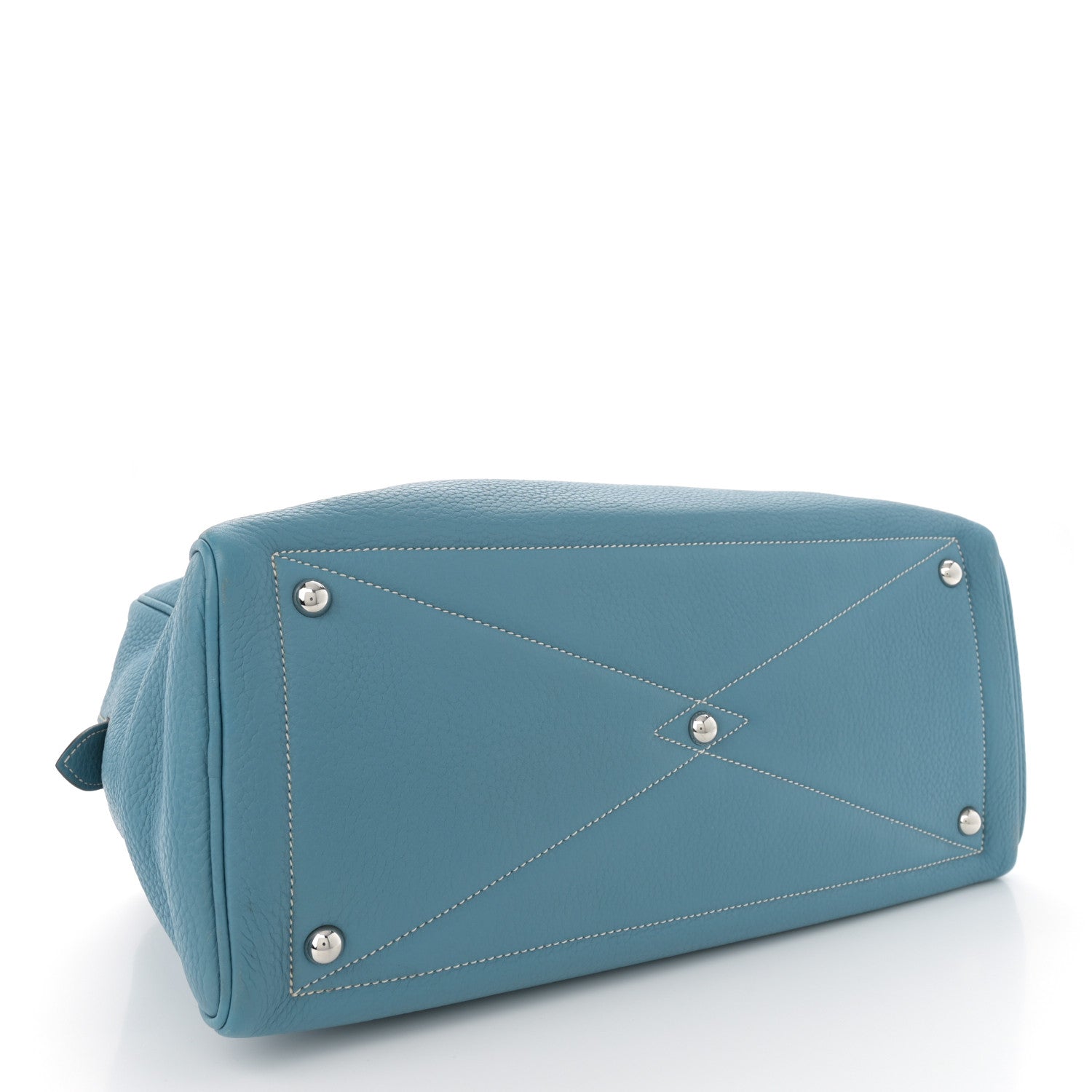 Hermes Taurillon Clemence Victoria II 35 Blue Jean 4 of 13