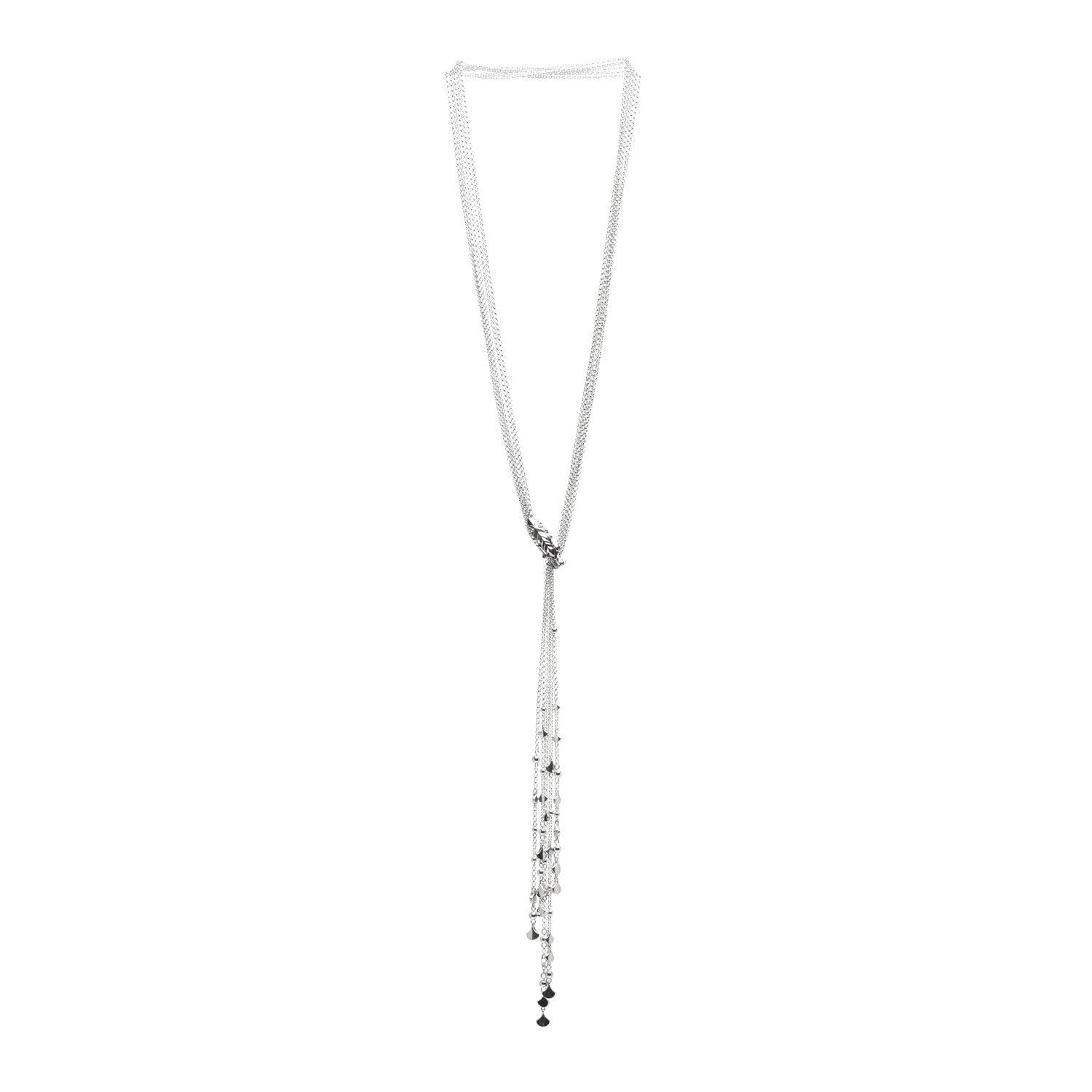 John Hardy Sterling Silver Sapphire Legends Naga Dragon Lariat Necklace 3 of 4