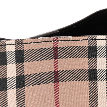 Burberry Haymarket Check Colours Small Lorne Bucket Crossbody Black 9 of 9