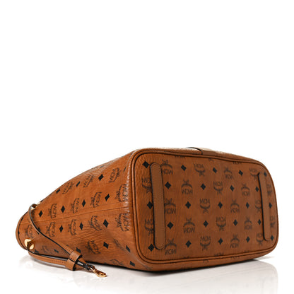 MCM Visetos Medium Liz Reversible Shopper Tote Cognac 6 of 20