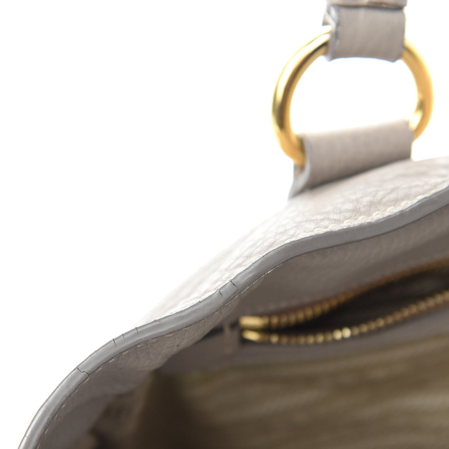 Vitello Daino Side Zip Tote Pomice