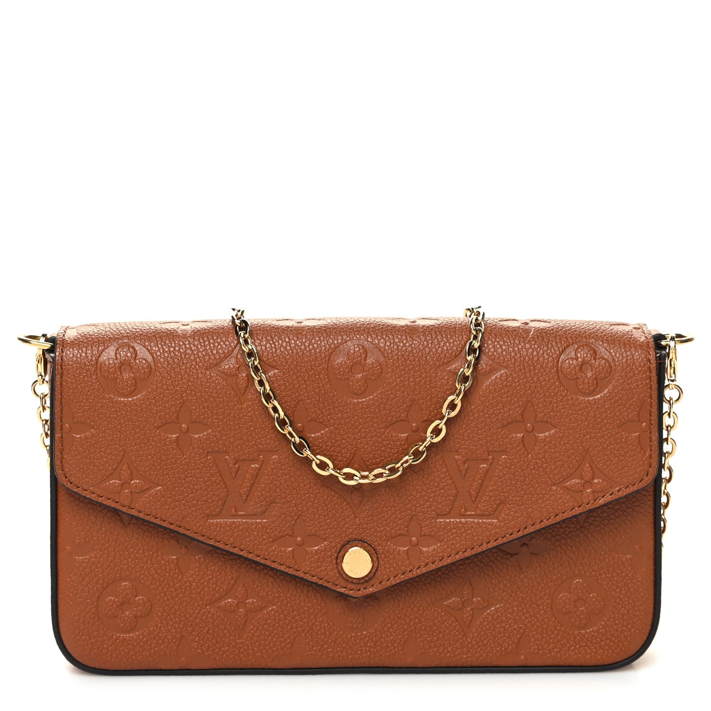 Empreinte Pochette Felicie Chain Wallet Cognac