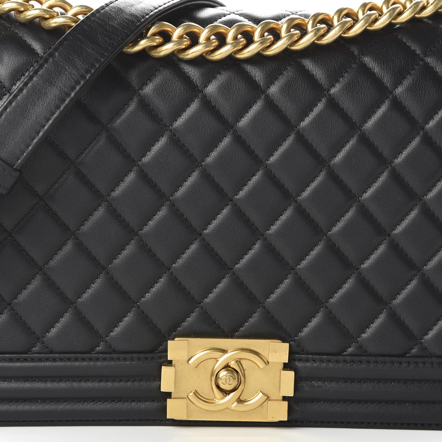 Chanel Calfskin Quilted New Medium Boy Flap Black 10 of 15