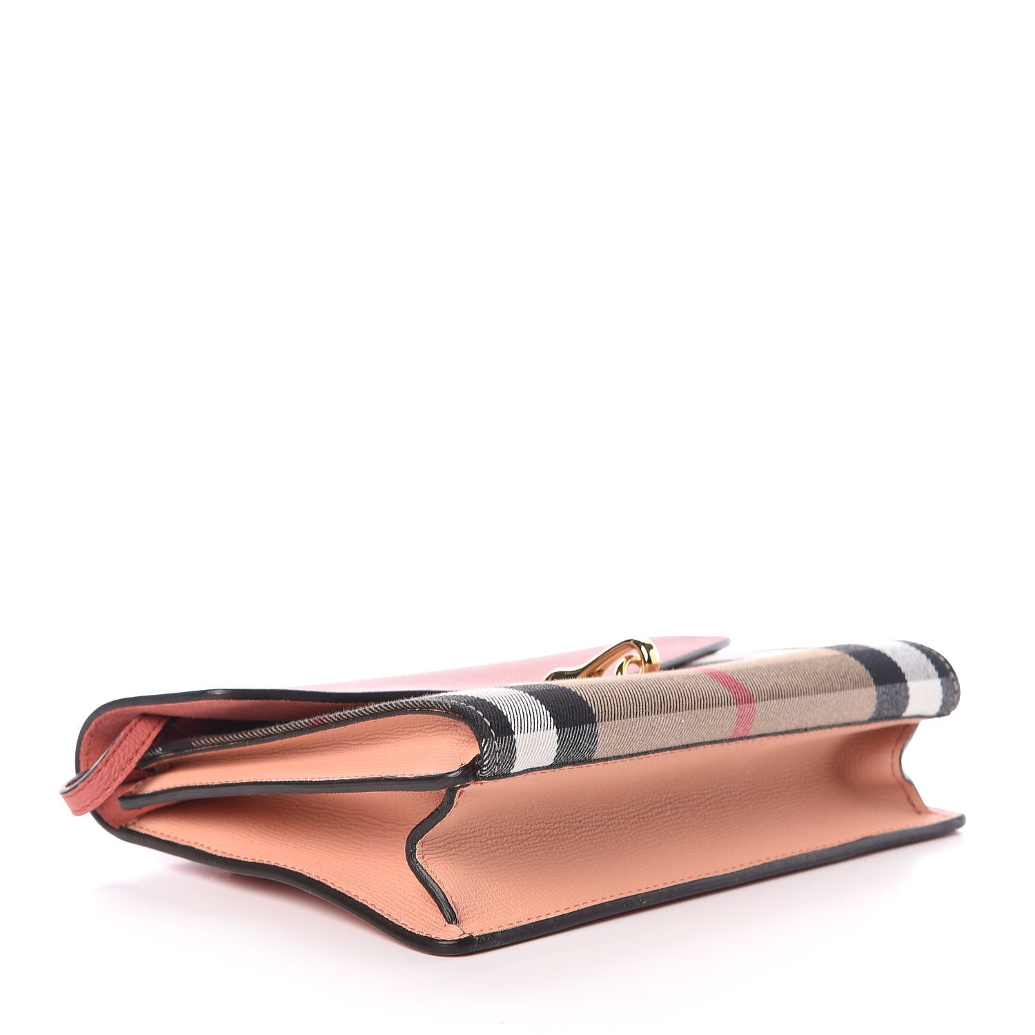 Burberry Derby Calfskin House Check Small Macken Crossbody Bag Copper Pink 4 of 10