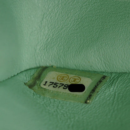 Chanel Patent Calfskin Quilted Medium Double Flap Light Green 8 of 8