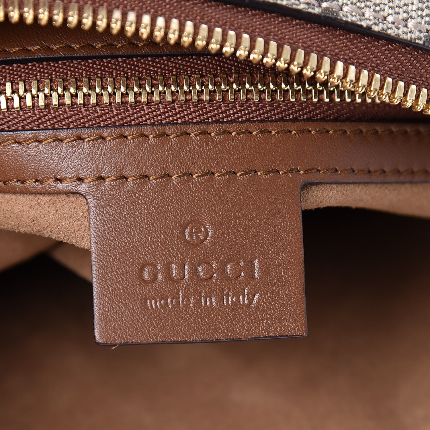 Gucci GG Supreme Monogram Large Linea A Hobo Light Brown 6 of 9