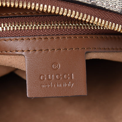 Gucci GG Supreme Monogram Large Linea A Hobo Light Brown 6 of 9