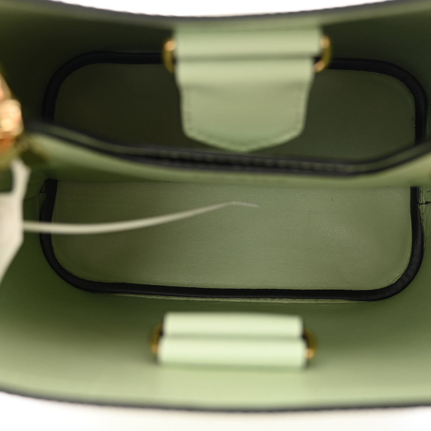 Saffiano Cuir Small Panier Bucket Bag Acqua Sfumato