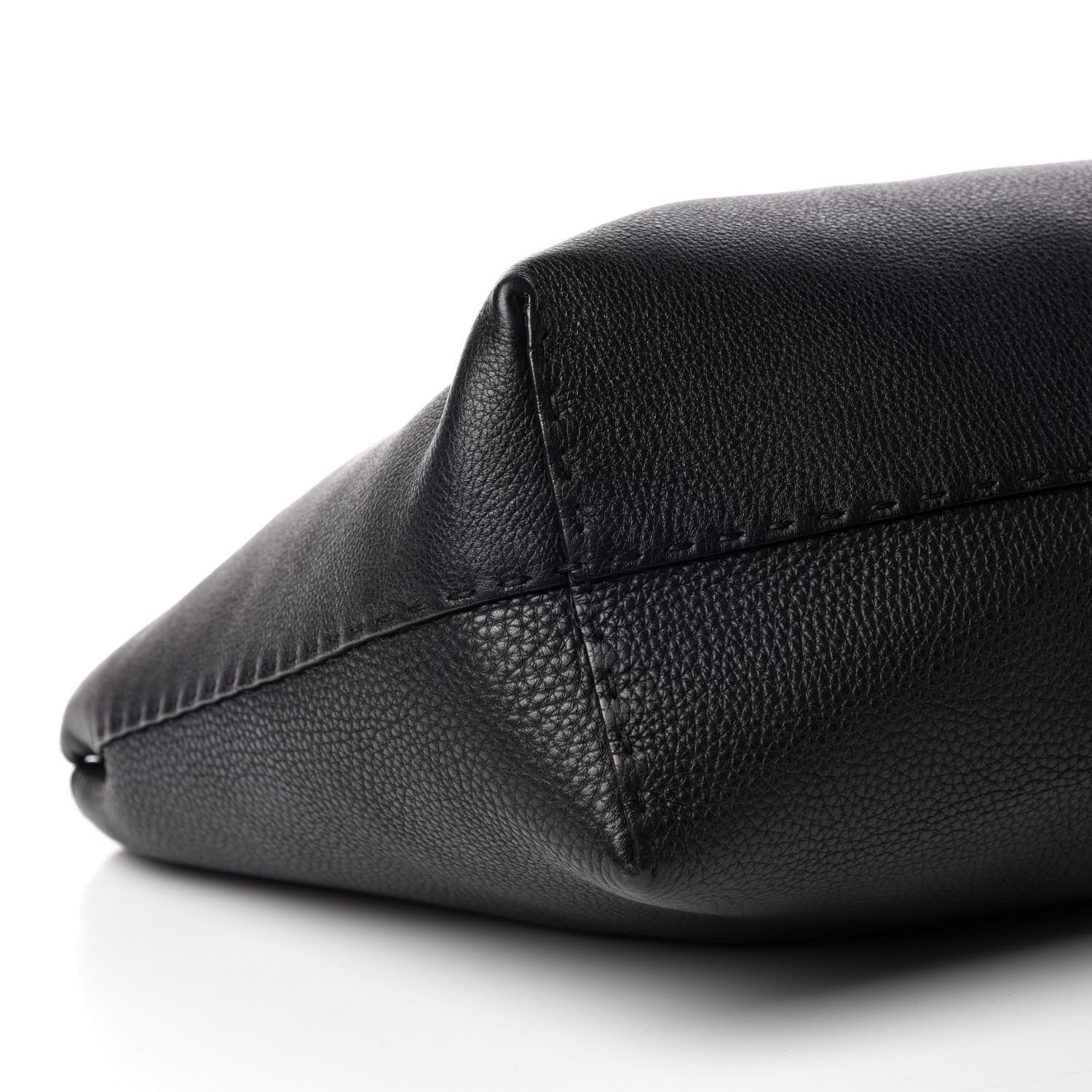Fendi Cuoio Romano Selleria Bi-Color Large Carla Tote Black Mou 5 of 10