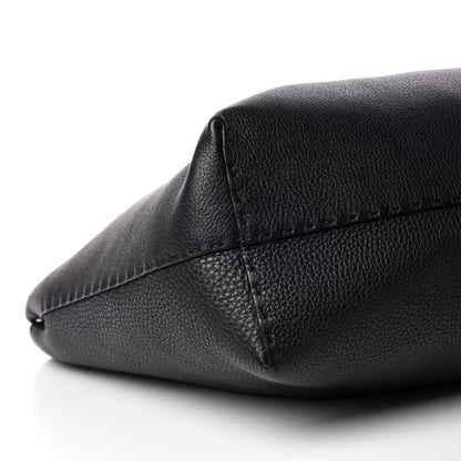 Fendi Cuoio Romano Selleria Bi-Color Large Carla Tote Black Mou 5 of 10