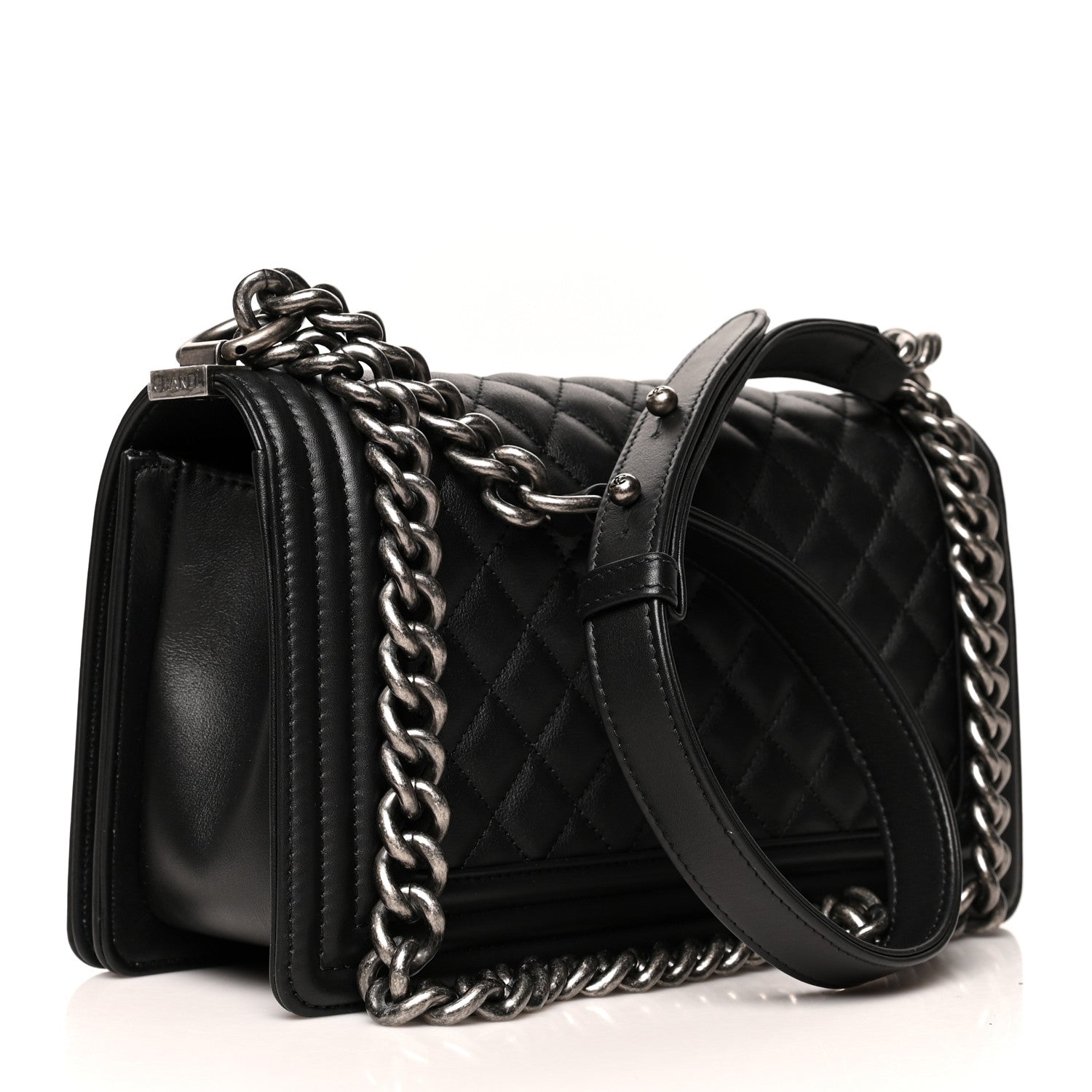 Chanel Calfskin Quilted Medium Boy Flap Black 3 of 10