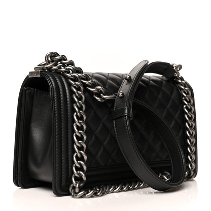 Chanel Calfskin Quilted Medium Boy Flap Black 3 of 10