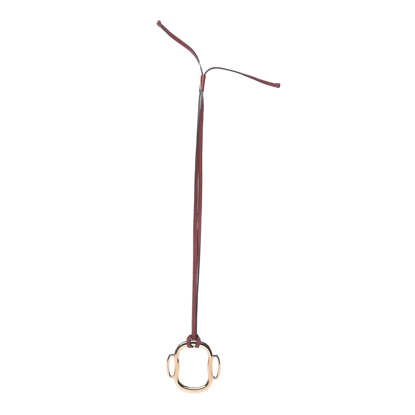 Permabrass Bouclerie Pendant Necklace Rose Gold Rouge H