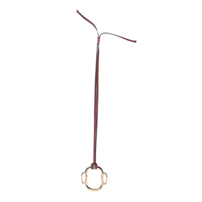 Hermes Permabrass Bouclerie Pendant Necklace Rose Gold Rouge H 1 of 6