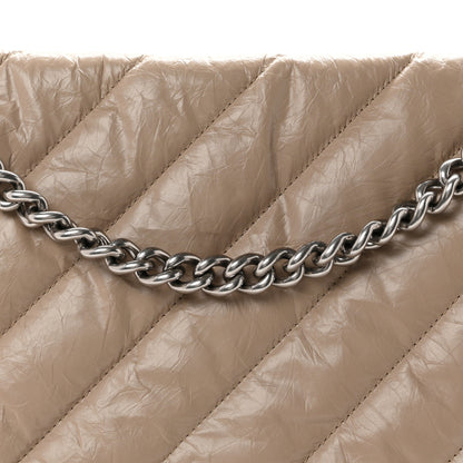 Balenciaga Crushed Calfskin Quilted Large Crush Chain Bag Nude 7 of 9