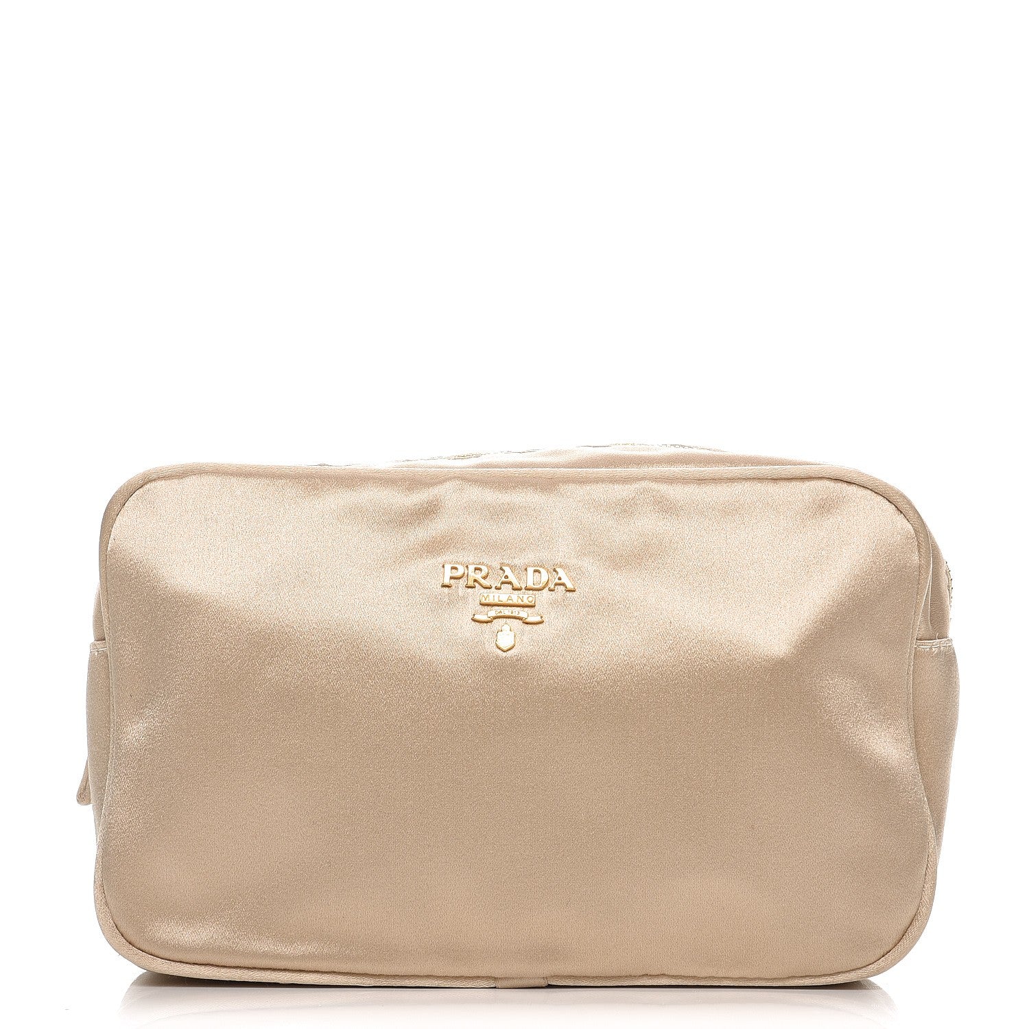 Prada Satin Cosmetic Pouch Sabbia 1 of 7