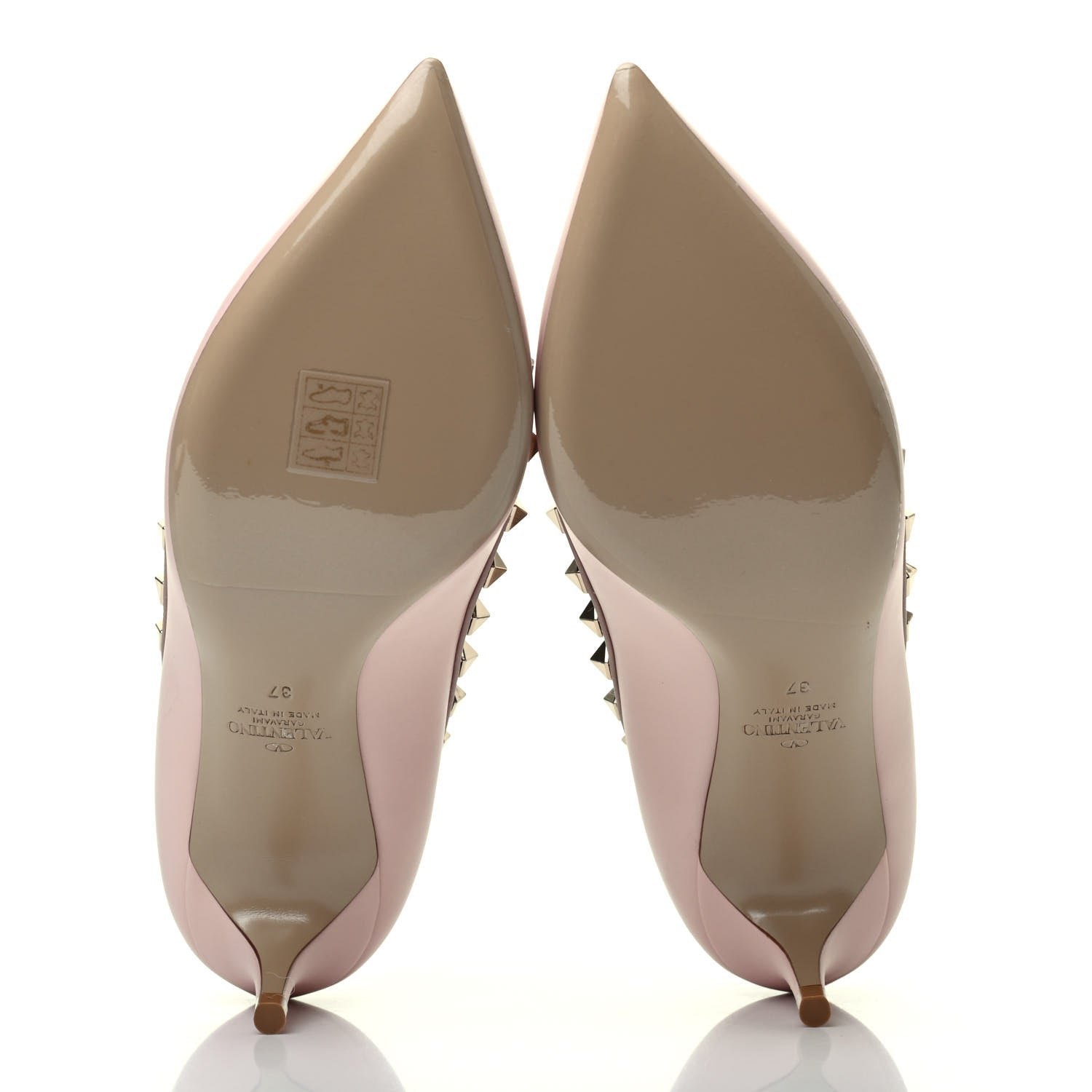 Valentino Garavani Nappa Rockstud 50mm Pumps 37 Water Rose Poudre 4 of 4