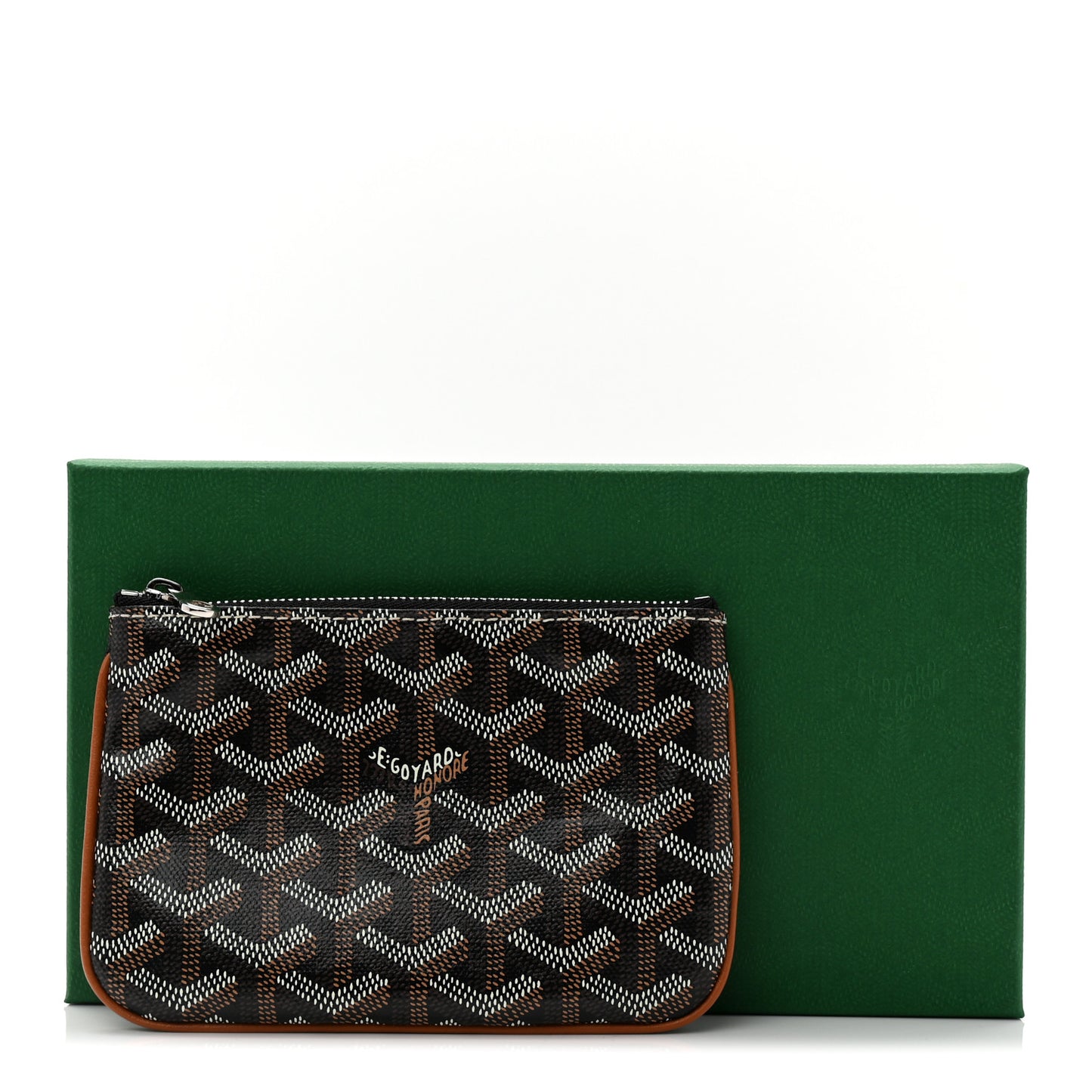 Goyardine Nano Senat Key Pouch Black Gold