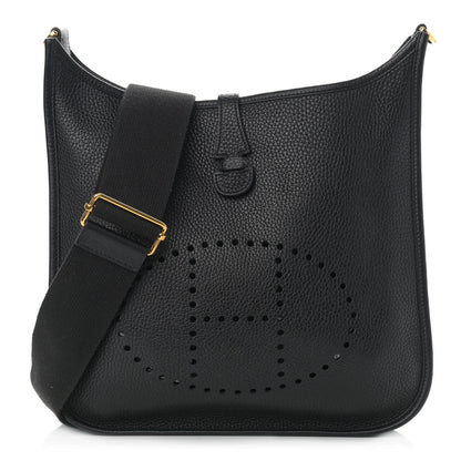 Hermes Taurillon Clemence Evelyne III PM Black 1 of 9