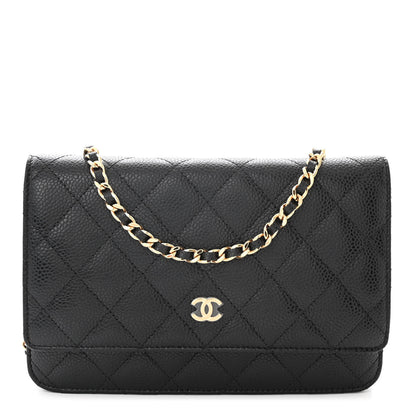 Chanel Caviar Quilted Wallet on Chain WOC Black 1 of 10