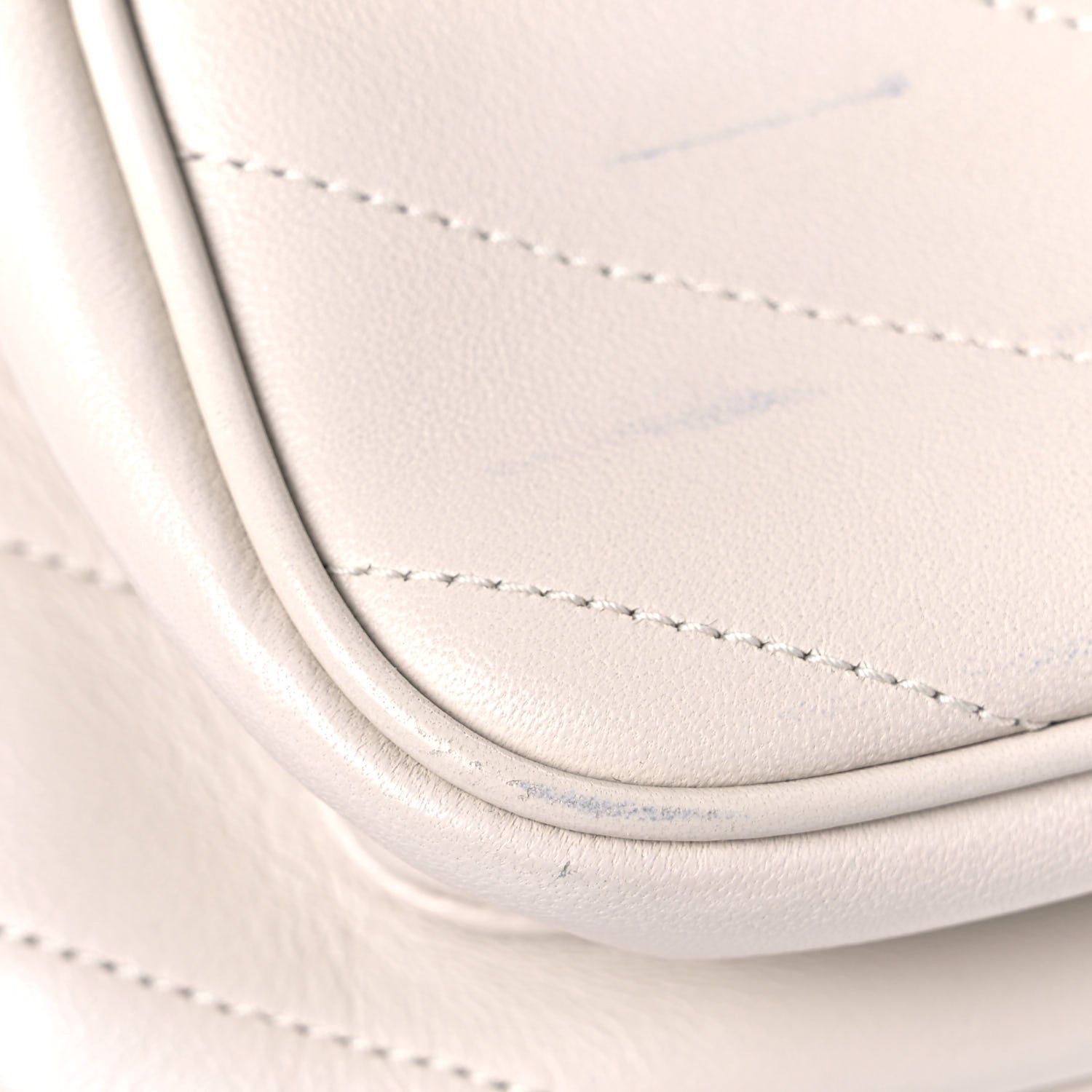 Saint Laurent Lambskin Matelasse Monogram Medium Niki Chain Satchel Ivory 13 of 19