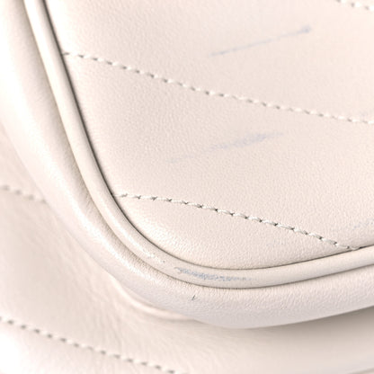 Saint Laurent Lambskin Matelasse Monogram Medium Niki Chain Satchel Ivory 13 of 19