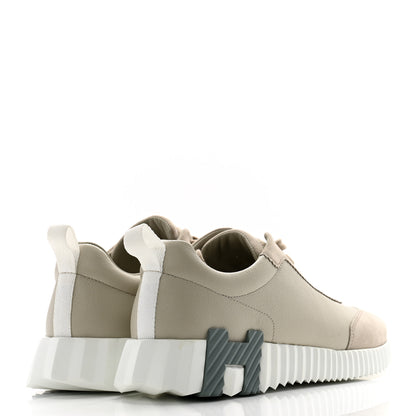 Hermes Sport Goatskin Suede Goatskin Womens Bouncing Sneakers 38 Beige Esquisse 4 of 10